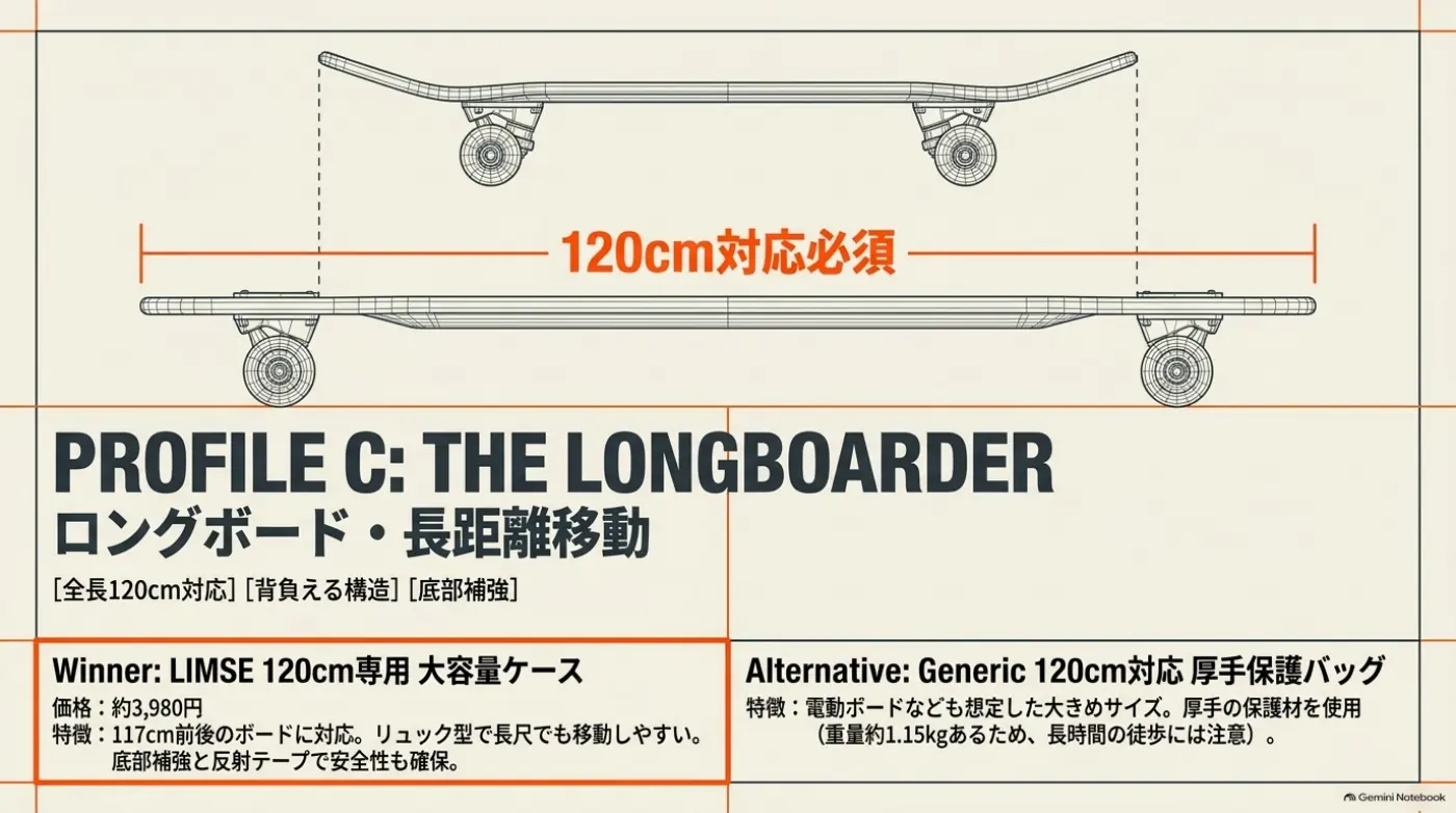 ロングボード用ケースの選び方